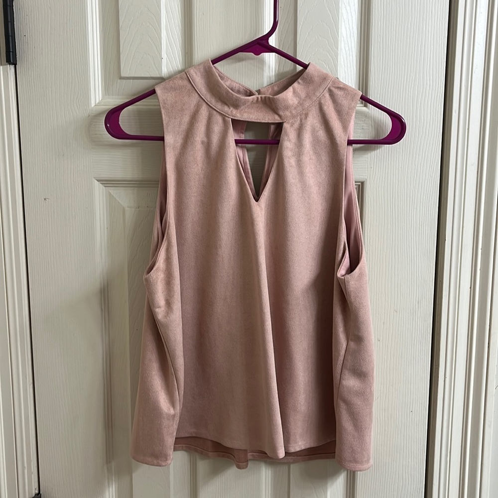 She + Sky blush top. Suede material worn once